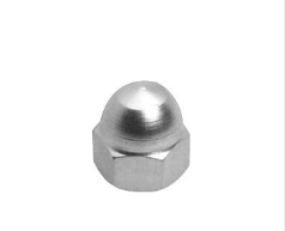 Acorn Nut, Grade 2, Steel, Zinc Finish, Coarse Thread, 5/8" Height, 3/8" Thread Depth, 9/16" Across Flats, 3/8-16 (Pack of 25)