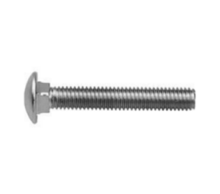 Carriage Bolt Grade 5 Steel 3/8-16 x 6" (Pack of 25)