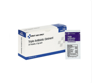 Triple Antibiotic Ointment, 3-In-1 Strength, 1/57 oz., 25 Per Box (Pack of 1)
