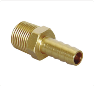 Hose Barb, Brass, 5/16" (-5) x 3/8-18, Hose x Male NPT, 150PSI (Pack of 5)