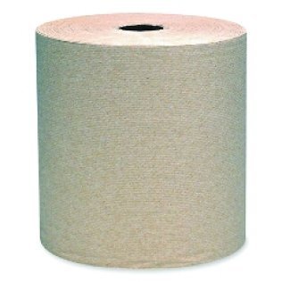 Brown hard roll towels (6 rolls per case/800' per roll)