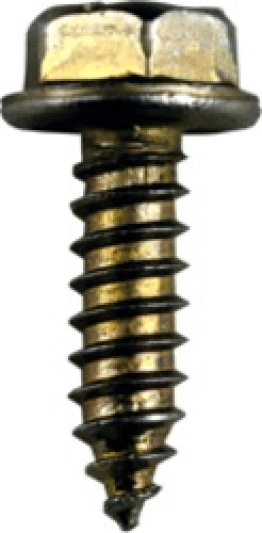 License Plate Screw, M6, x 20mm, Steel, Phillips (100 per pack)