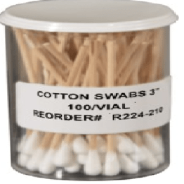 Cotton Swabs – 3 – 100/vials (100 per pack)