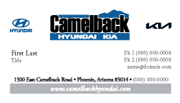 Camelback Hyundai Kia Combination Business Cards