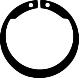 Retaining Ring External Inverted Black Phosphate Finish Steel 1-1/8 Shaft Diameter (25 per pack)