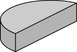 Woodruff Key Steel Plain Finish 3/4'' Length 3/16 Thickness (25 per pack)