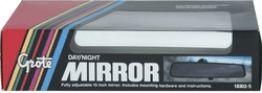 Grote® - 10 Inside Rear View Mirror - 10 x 2-7/16; OEM Styling; Non-Glare Adjustment Lever; Includes Mirror Mount Instructions & Adhesive; Black Polypropylene (Sold Individually)