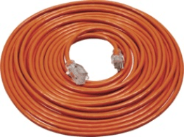 Extension Cord, 50' Length , 12/3 AWG, 15 Amps, 125 Volts, 1,875 Watts, Approvals- UL, CSA, Single Plug, SJTW Cord Type, (Sold Individually)