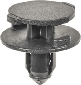 Push-Type Retainer for Nissan, Nylon, Black, Fits 8mm Hole, 16 x 19mm Top and 20mm Bottom Head, 12mm Stem Length (Pack of 15)