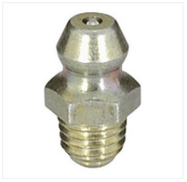 Ball Check Grease Fitting, Self-Tapping Tapered Thread, Straight, Hardened Steel, 1/4-28, 17/32" Length (Pack of 25)