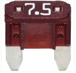 MINI Fuse, 7.5 Amps, 32 Volts DC, Brown (Pack of 5)