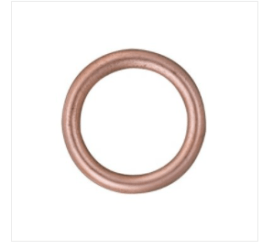 Copper Crushable Drain Plug Gasket with Filler Material, M14 ID x M20 OD, 2mm Thickness (Pack of 10)