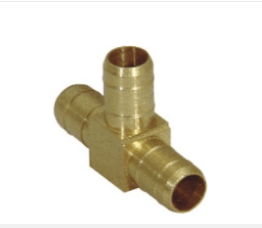 Dubl-Barb Union Tee, Brass, 3/8" x 3/8" x 3/8", Tube x Tube x Tube, 1/4" Tube ID, 150PSI (Pack of 10)