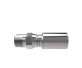 Eaton® - Z Series Hydraulic Crimp-On Hose End, Straight, Carbon Steel, Male Swivel Pipe NPTF, 1/4 (-4) x 1/4-18 (-4) (Pack of 5)