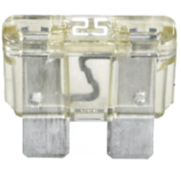 ATO/ATC Fuse with Element Indicator, 25 Amps, Clear (Pack of 5)
