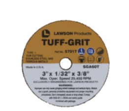 Tuff-Grit - Premium Reinforced Mini Cut-Off Wheel, Zirconium Grain, Type 1, 3/8" Arbor, 4" Diameter, 1/32" Thickness (Pack of 2)