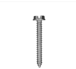 Sheet Metal Screw, Slotted Hex Head, Steel, Zinc Finish, #14 x 1-1/2" (Pack of 50)