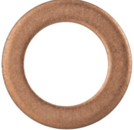 Copper Drain Plug Gasket, 5/8" ID, 0.0937" Thickness (Pack of 10)
