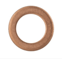 Copper Drain Plug Gasket, Fits for 1565 Drain Plug, 5/8" ID x 1" OD, 0.0937" Thickness (Pack of 10)