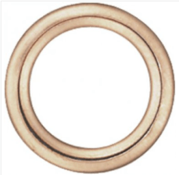 Copper Crushable Drain Plug Gasket, M12 ID x M18 OD, 2mm Thickness (Pack of 10)