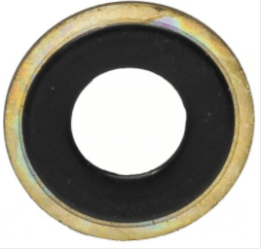 Carbon Steel Drain Plug Gasket with Nitrile Seal, Combines Rigidity of Plastic with Heat Resistance of Fiber, 12mm ID (Pack of 25)