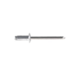 Open End Rivet, Dome Head, Aluminum, 3/16" Diameter, 0.501 to 0.625" Grip Range, 0.825" Body Length (Pack of 100)