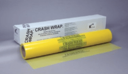 Crash Wrap Plastic Film Roll, Yellow, 30" Width, 200' Length, 3mm Thickness (Pack of 1)