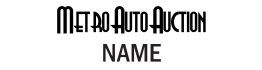 Metro Auto Auction Dallas Name Badge White and Black