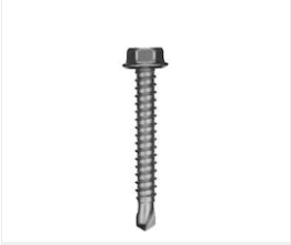 Self-Drilling Screw, Hex Washer Head, Steel, Zinc Finish, #3 Point, #10-16 x 5/8" (Pack of 50)