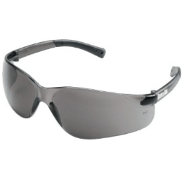 Crews - BK1 Bearkat Safety Glasses, Gray Frame, Gray Lens, Scratch-Resistant Coating (Pack of 12)