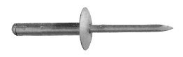 Blind Rivet Aluminum/Steel Large Flange 1/4 - 1/2 Grip Range 3/16 Diameter (100 per pack)