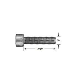 Socket Head Cap Screw A2 Stainless Steel Plain Finish M8-1.25 x 40mm (25 per pack)