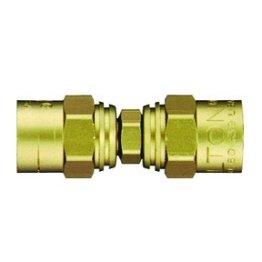 Brass Hose Barb Reuseable 3/8 ID 3/4 O.D. x 3/8 ID 3/4 O.D. (2 per pack)