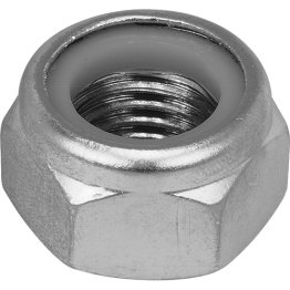 Lock Nut Nylon Insert A2 Stainless Steel Plain Finish M6-1.0 (100 per pack)