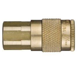 Heavy-Duty Quick Disconnect Coupler Brass 1/4 Tru-Flate Female NPTF 1/4-18 (2 per pack)