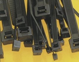 Wire Tie Assortment Black. Includes sizes 4 5-1/2 7-1/2 11-3/4 14-1/2 (Sold Individually)