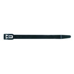 Cable Ties-Releasable 10 Length 0.34 Width Black 50 LBs Minimum Loop Tensile Strength 2-3/4 Bundle Diameter (100 per pack)