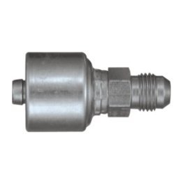 Gates® - MegaCrimp Male JIC 37ᄀ Flare Straight 1/4 (-4)x 1/2-20 (-5) Crimp-on End Fitting (2 per pack)
