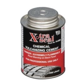 Tire Repair Tire Patch Cement Chemical Vulcanizing Cement - 8 Oz. Brush Top Can (Sold Individually)