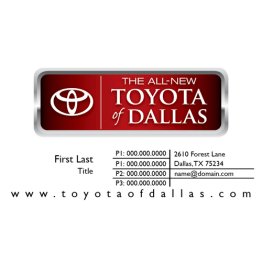 Toyota of Dallas Business Cards