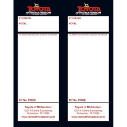 Toyota of Richardson Addendum Tag