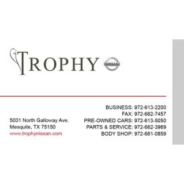 Trophy Nissan Generic Cards