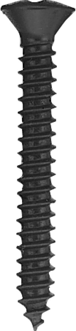 Sheet Metal Screw Phillips Oval Head Black Finish Steel #10 x 1-1/2 (50 per pack)