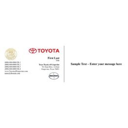 Texas Toyota of Grapevine Business Cards - Two Sided - Variable Back