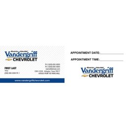 Vandergriff Chevrolet Appointment Cards - Ver. 1