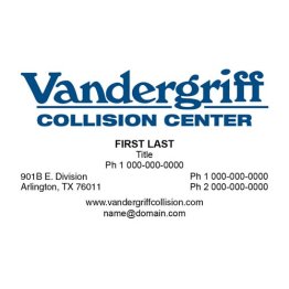 Vandergriff Collision Center Business Cards