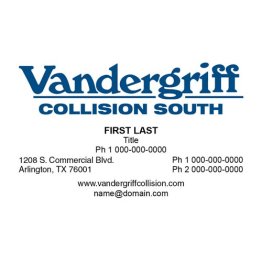 Vandergriff Collision Center South Business Cards