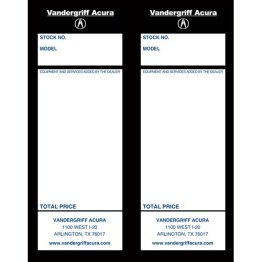 Vandergriff Acura Addendum Tag