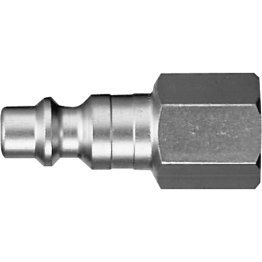 Heavy-Duty Quick Disconnect Plug Brass 1/4 Standard Industrial Female NPTF 1/4-18 (2 per pack)