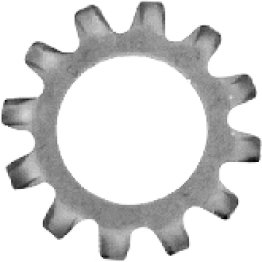 Lock Washer External Tooth 410 Stainless Steel Plain Finish 3/8 (100 per pack)